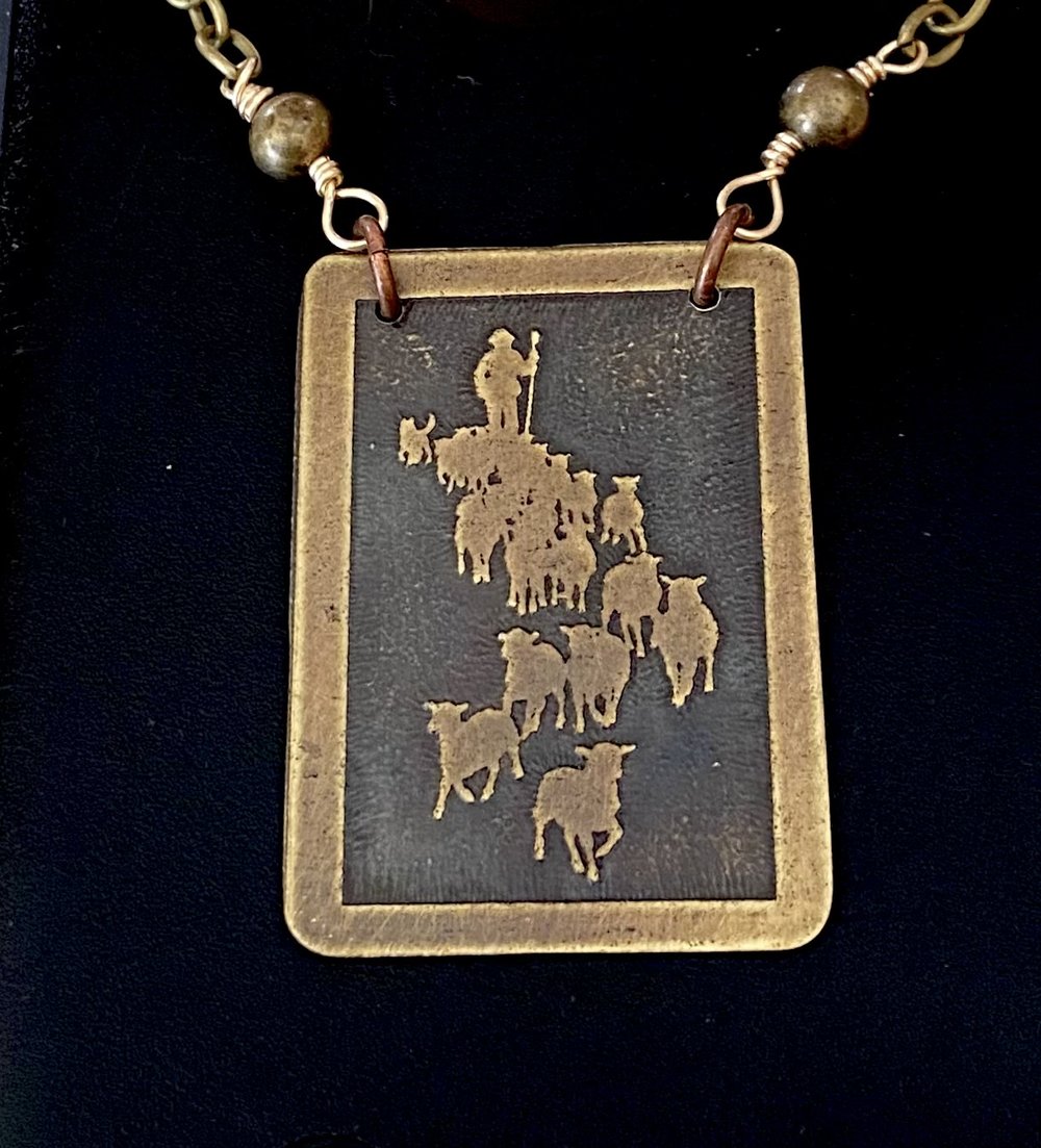 Copper Face Sheep Earrings — Stockdog Gems