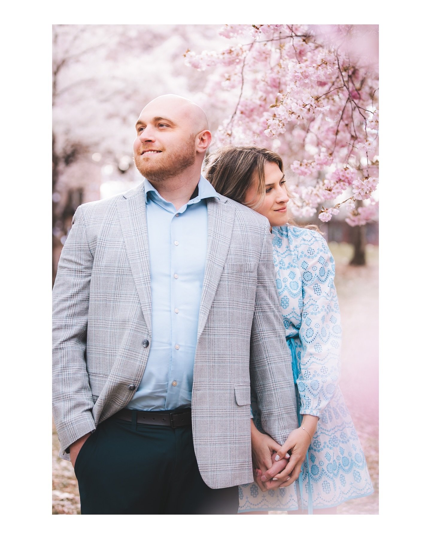 The thing I love most about a spring engagement session beneath the cherry blossoms is how effortless and natural it all feels. There are virtually no bad angles, and you can allow yourselves to simply get lost in the dreamlike beauty of the scene. 
