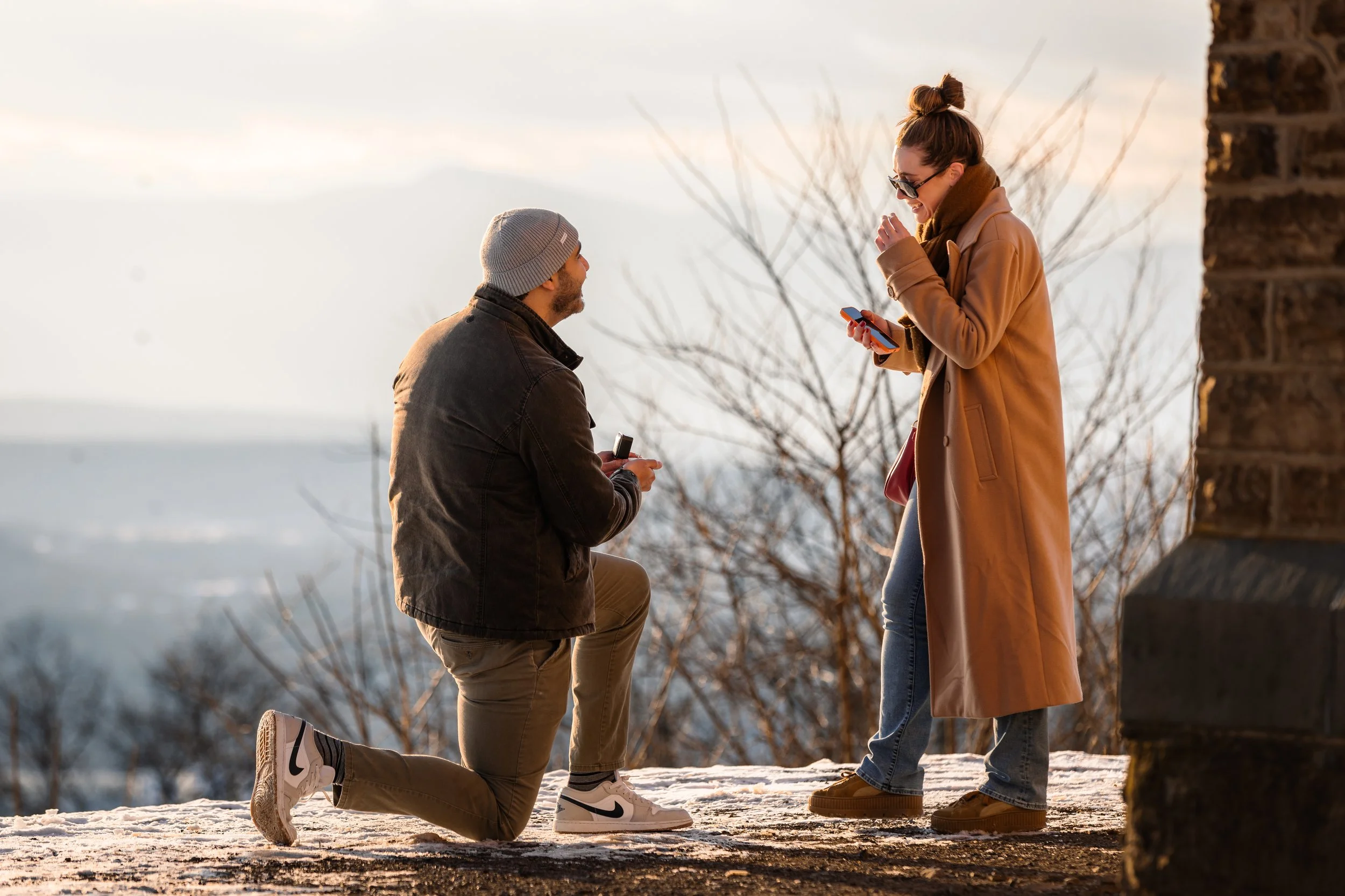 Winter Sunset Proposal over the Hudson River-2.jpg