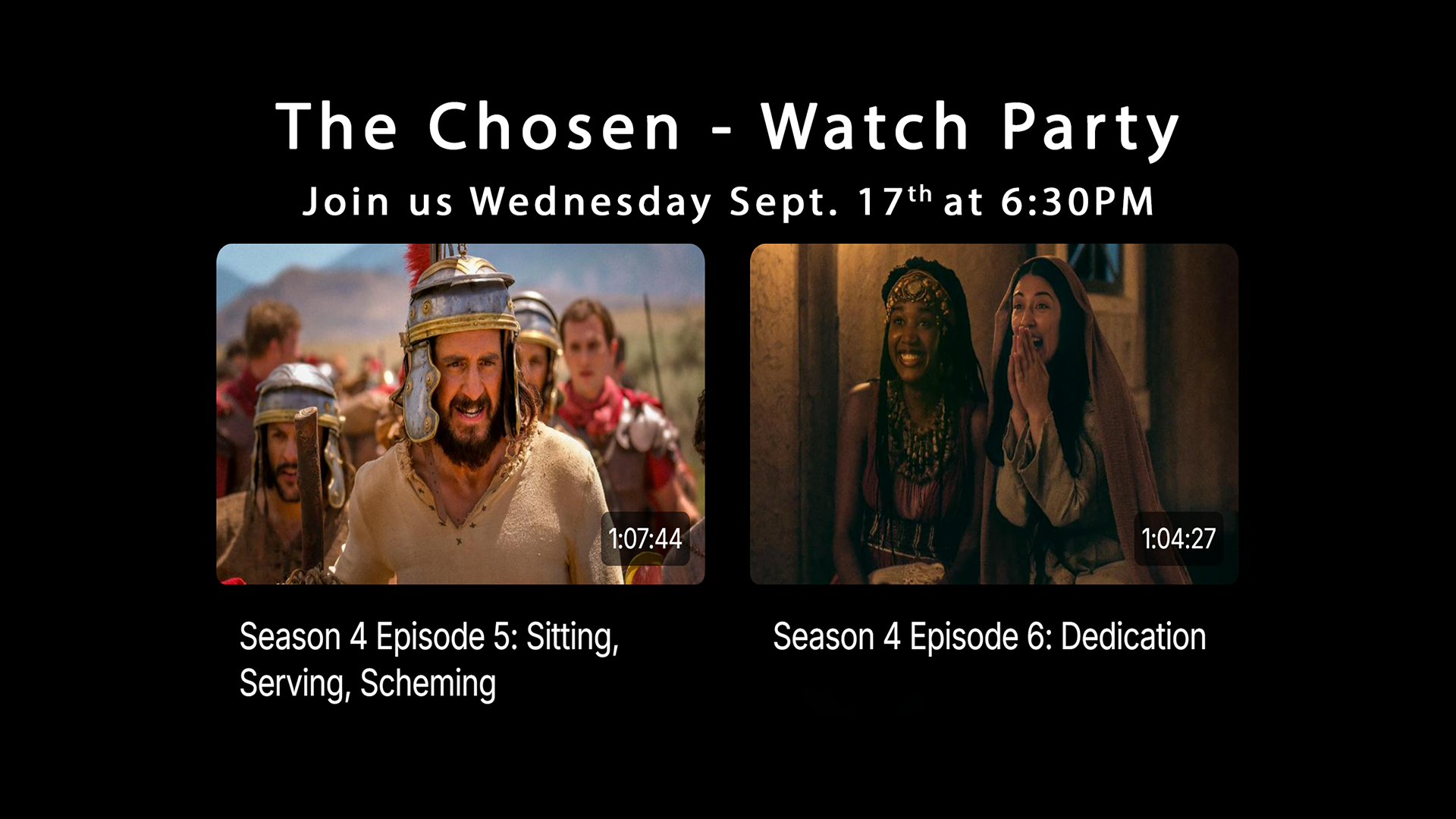 THE CHOSEN - WATCH PARTY - Season 4 Episodes 5 & 6