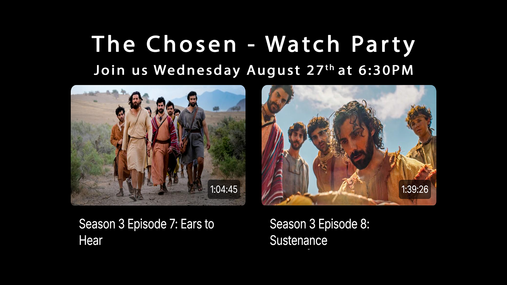 THE CHOSEN - WATCH PARTY - Season 3 Episodes 7 & 8