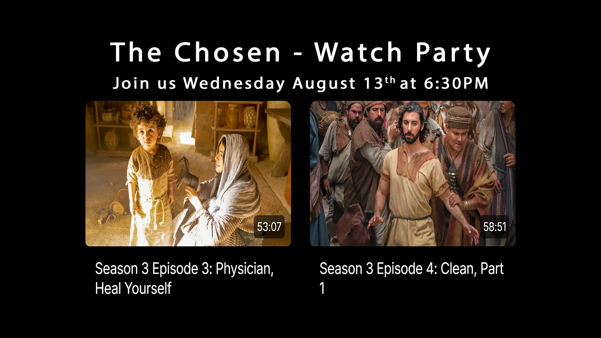 THE CHOSEN - WATCH PARTY - Season 3 Episodes 3 & 4