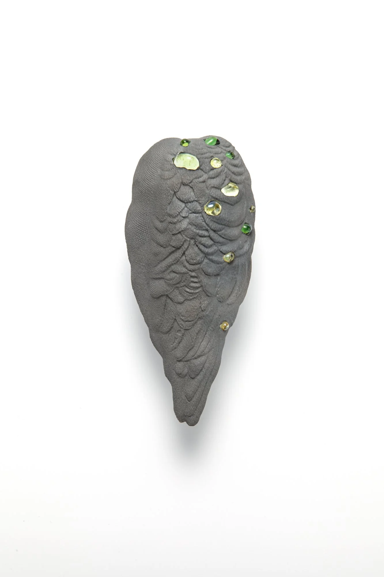 Brooch Green Drops 2021 Silver,glass height 14 cm.jpg