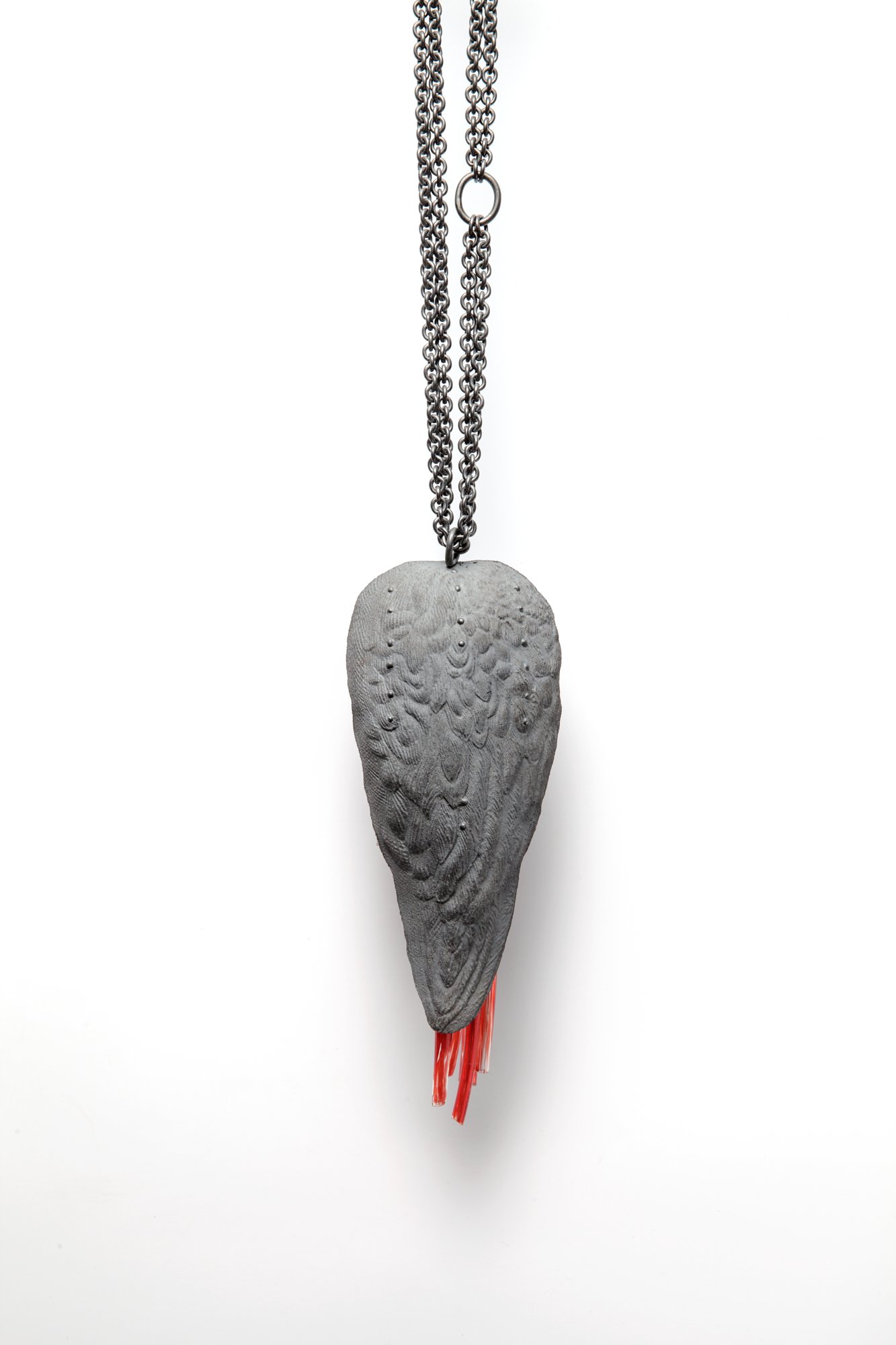 Pendant Red 2021 Front side Silver, glass Height 16 cm.jpg