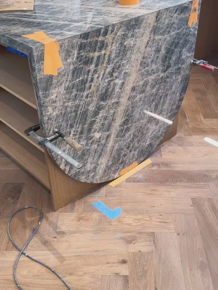 Progress on a residential interior &amp; exterior remodel project by #nazelidesign 
This work is grounded in spatial planning, material strategy, and architectural detailing, supported by comprehensive construction documentation developed in-house.

