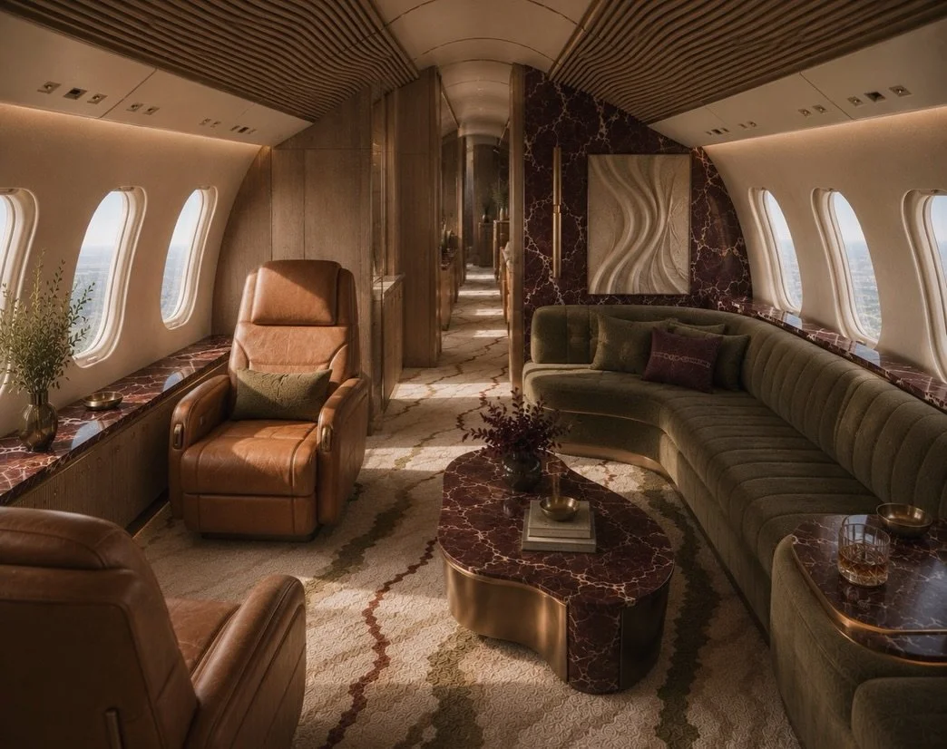 Not every project begins on the ground.

Whether it&rsquo;s a residence, hospitality space, commercial environment, or private aircraft, the approach remains the same: thoughtful planning, intentional materials, and a focus on the experience of the s