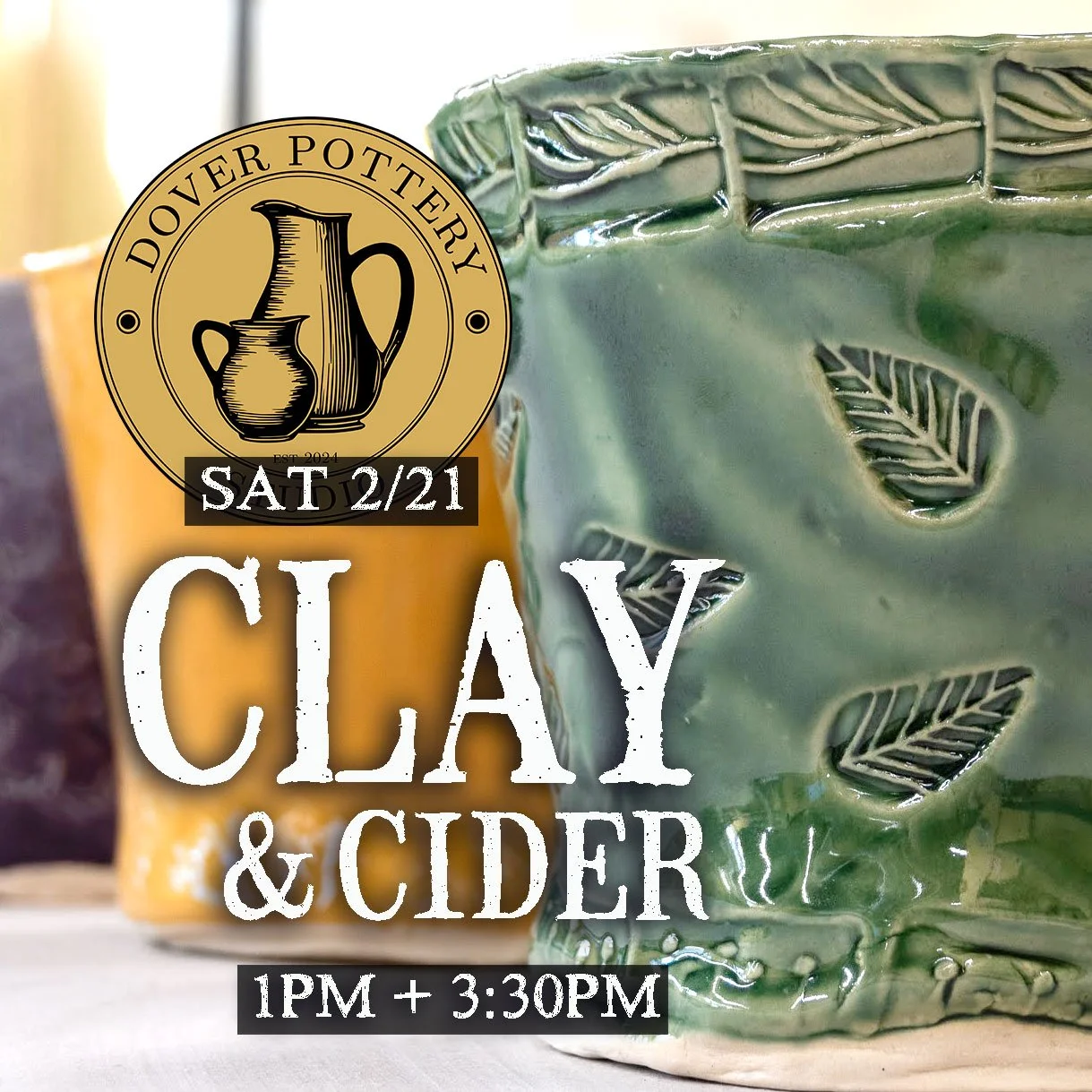 CLAY + CIDER w/ Dover Pottery studio