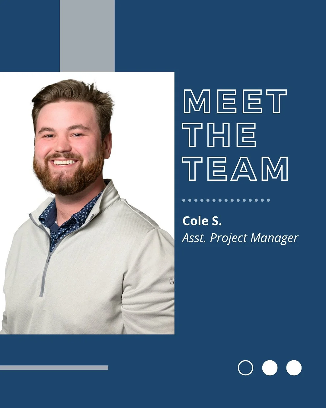 Meet Cole &mdash; Assistant Project Manager on our Charlotte Team! 👋

Cole joined Gerloff in May 2024 and has been diving into the industry ever since. His favorite part? Constantly learning and seeing plans transform into meaningful projects that s