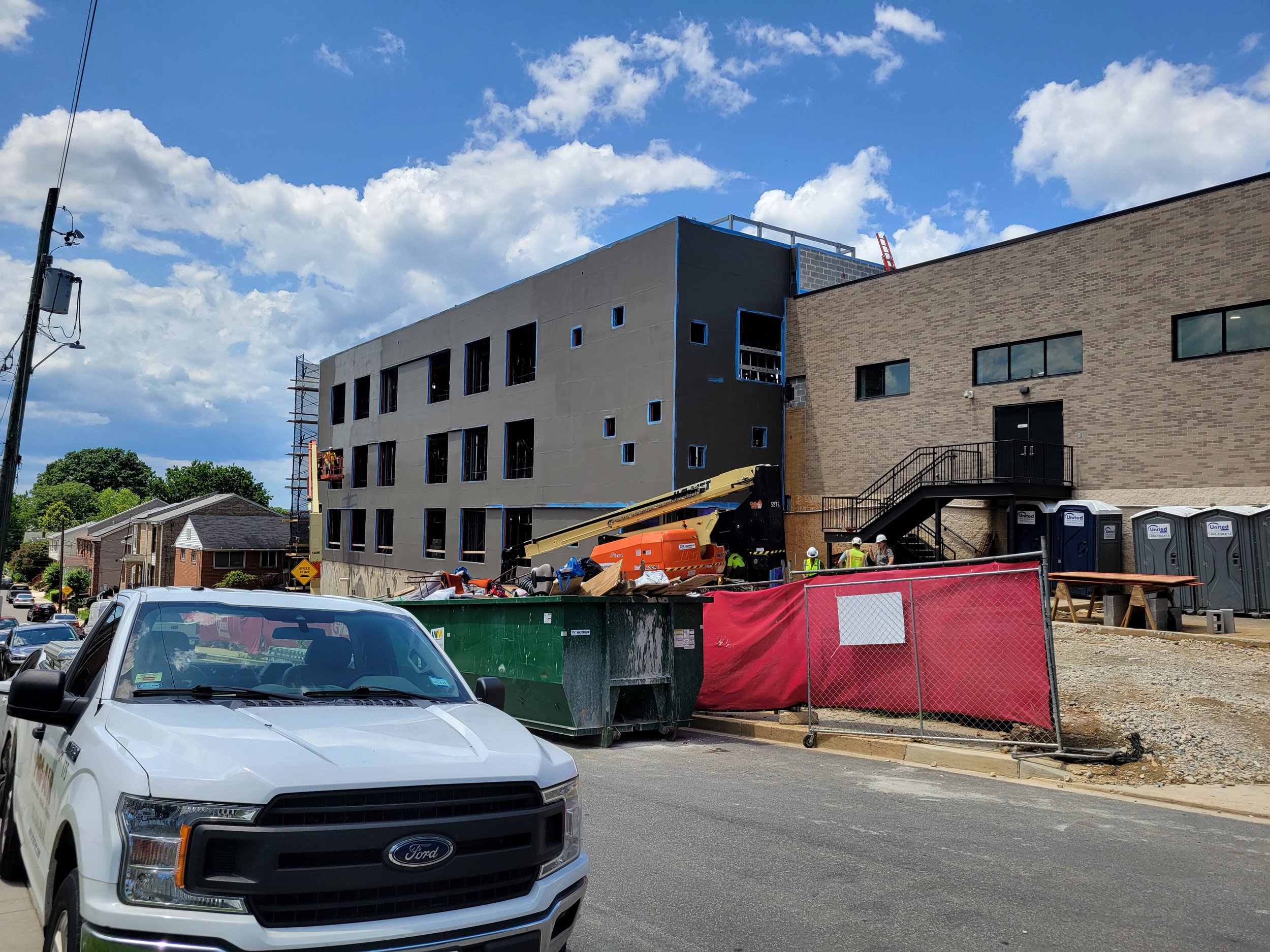 Exterior view from SE corner of Ridge Place, May 28 2024