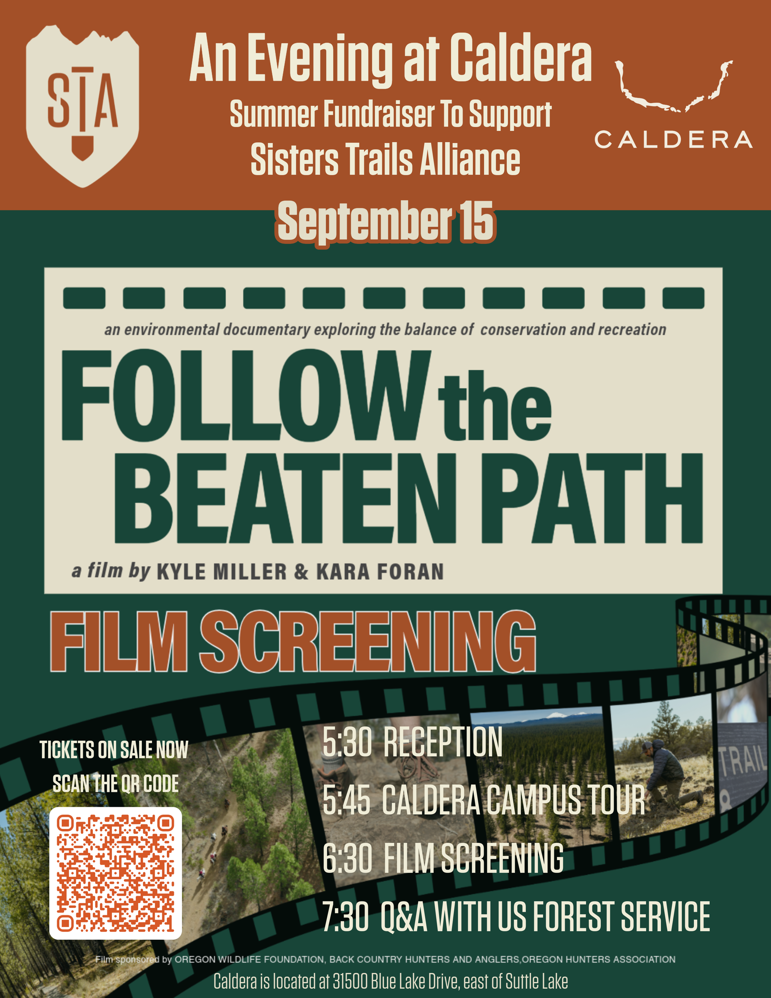 Follow the Beaten Path film screening at Caldera