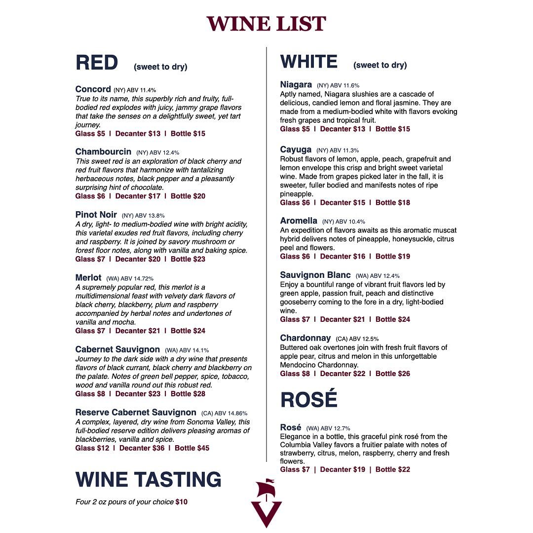 🍷 Here is the official VINLAND RESERVE WINE LIST 🥂

(🤫 we have more on the way&hellip;)

* The wine list is subject to change. 

&bull;
&bull;
&bull;

#vinlandreserve #winery #wine #winelover  #winelovers #fortwayne #fortwayneindiana #dtfw #food #