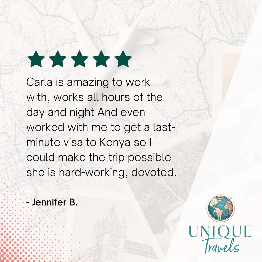 Thank you for your wonderful review! We&rsquo;re so glad we could help create your perfect travel experience, and we look forward to assisting you on your next adventure!

#UniqueRomanceTravel #AdventureTravel #RomanticGetaways #DestinationWeddings #