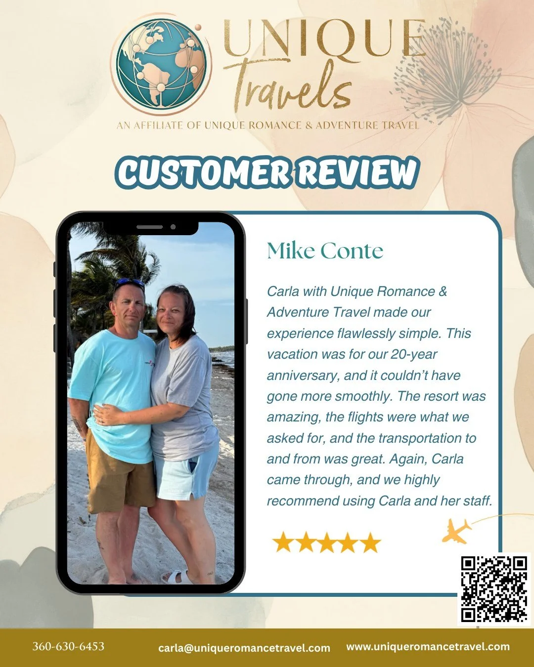 💑 Celebrating 20 Years of Love &mdash; and Travel Done Right! From flawless flights to a breathtaking resort, Carla and the team at Unique Romance &amp; Adventure Travel made this anniversary escape smooth, stress-free, and unforgettable. ✨

Whether