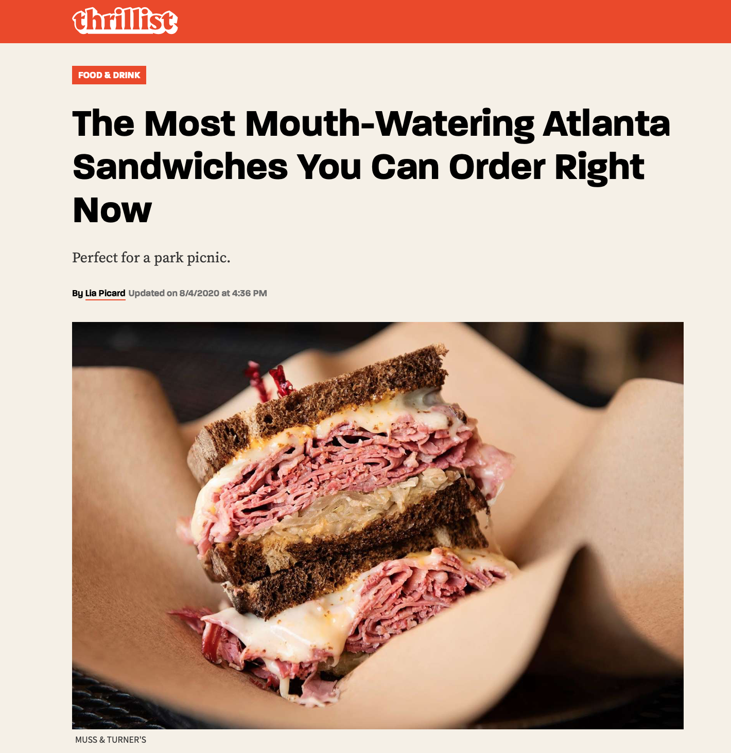 Thrillist: Star Provisions Prosciutto Baguette Named in 'Best Sandwiches in Atlanta'