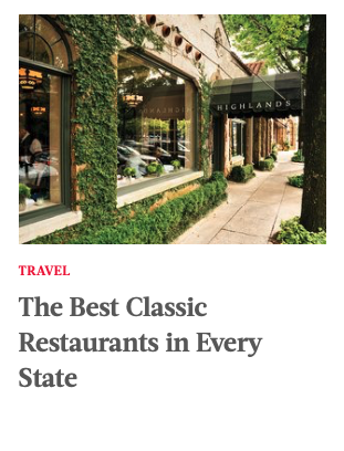 Bacchanalia Featured on Food &amp; Wine's Best Classic Restaurant in Every State