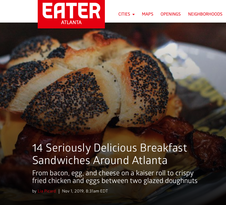 Star Provisions Included in Eater Atlanta's 14 Seriously Delicious Breakfast Sandwiches Around Atlanta 