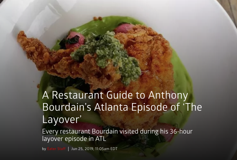 Eater: Anthony Bourdain's List of Favorite Atlanta Restaurants, Including Star Provisions