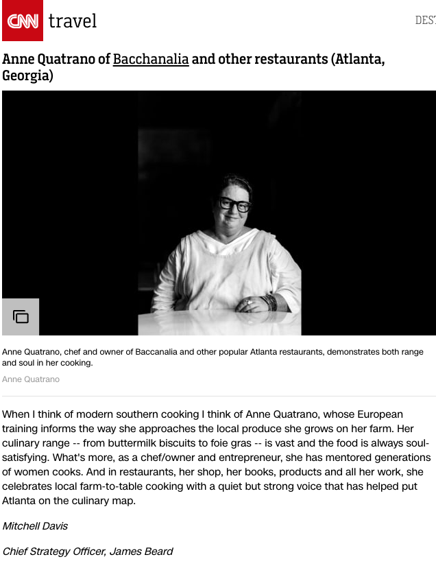 CNN Travel: Female chefs to celebrate on International Women's Day