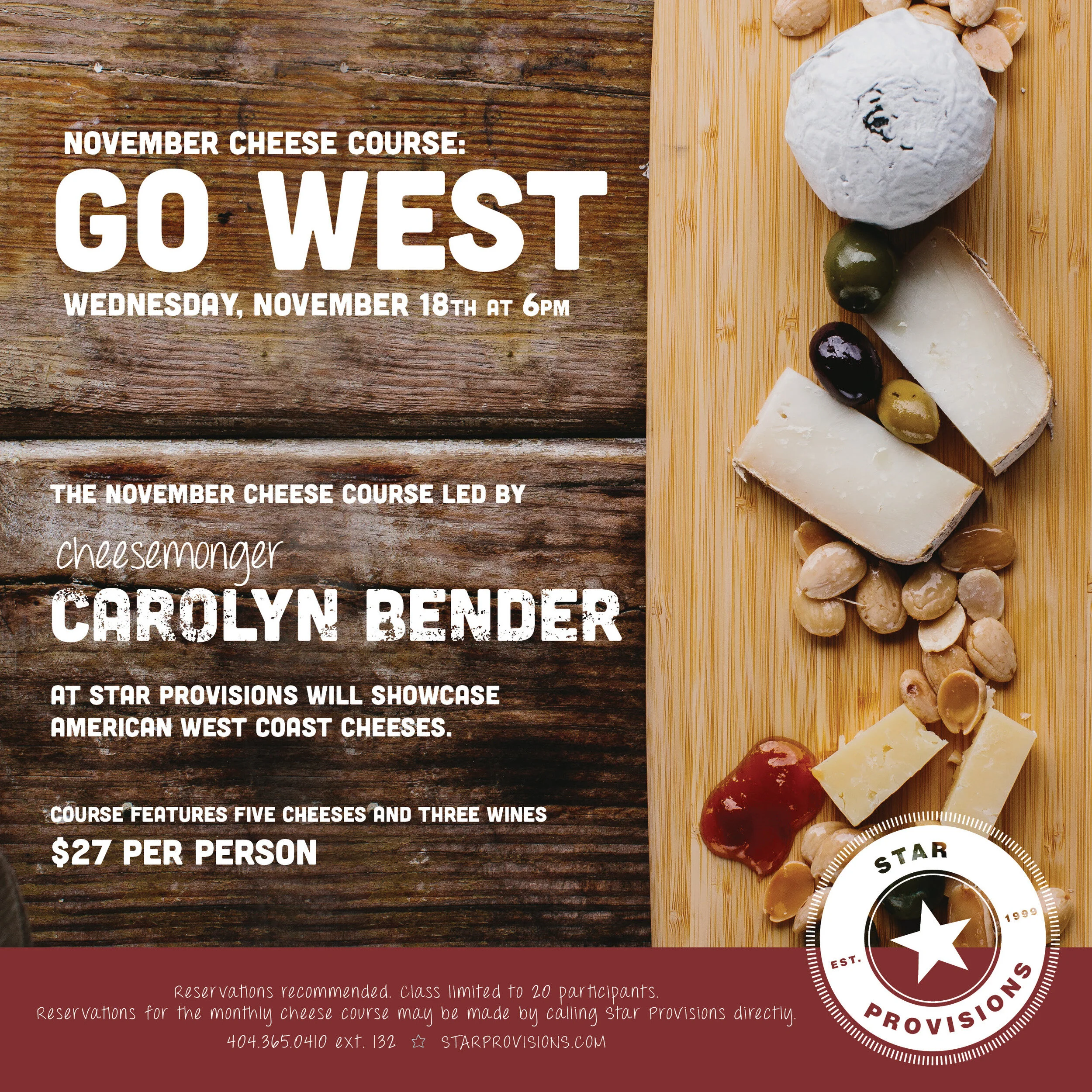 November Cheese Course: Go West