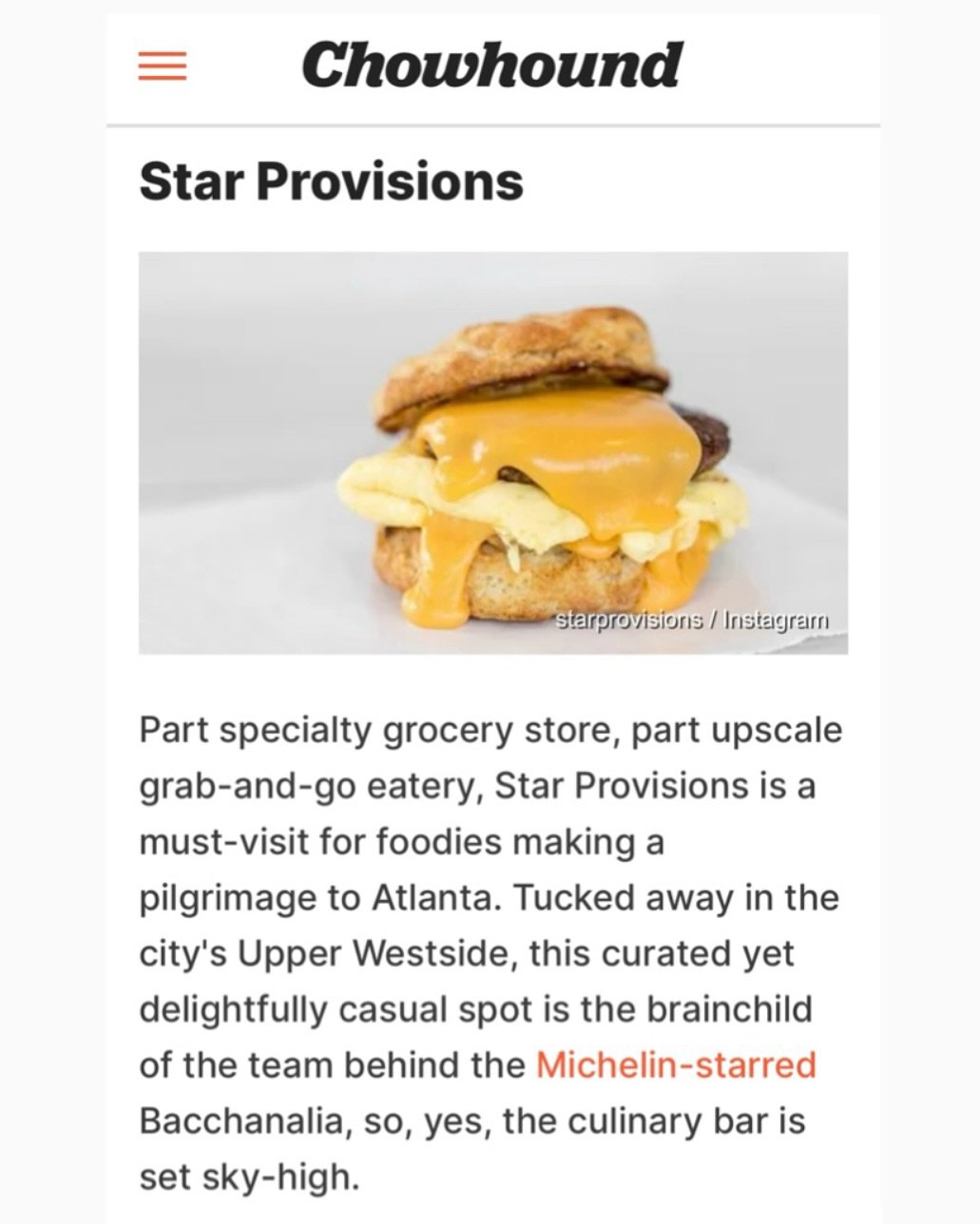 Some recent love for the biscuits at Star Provisions - Thank you @chowhound for shout out! ☆