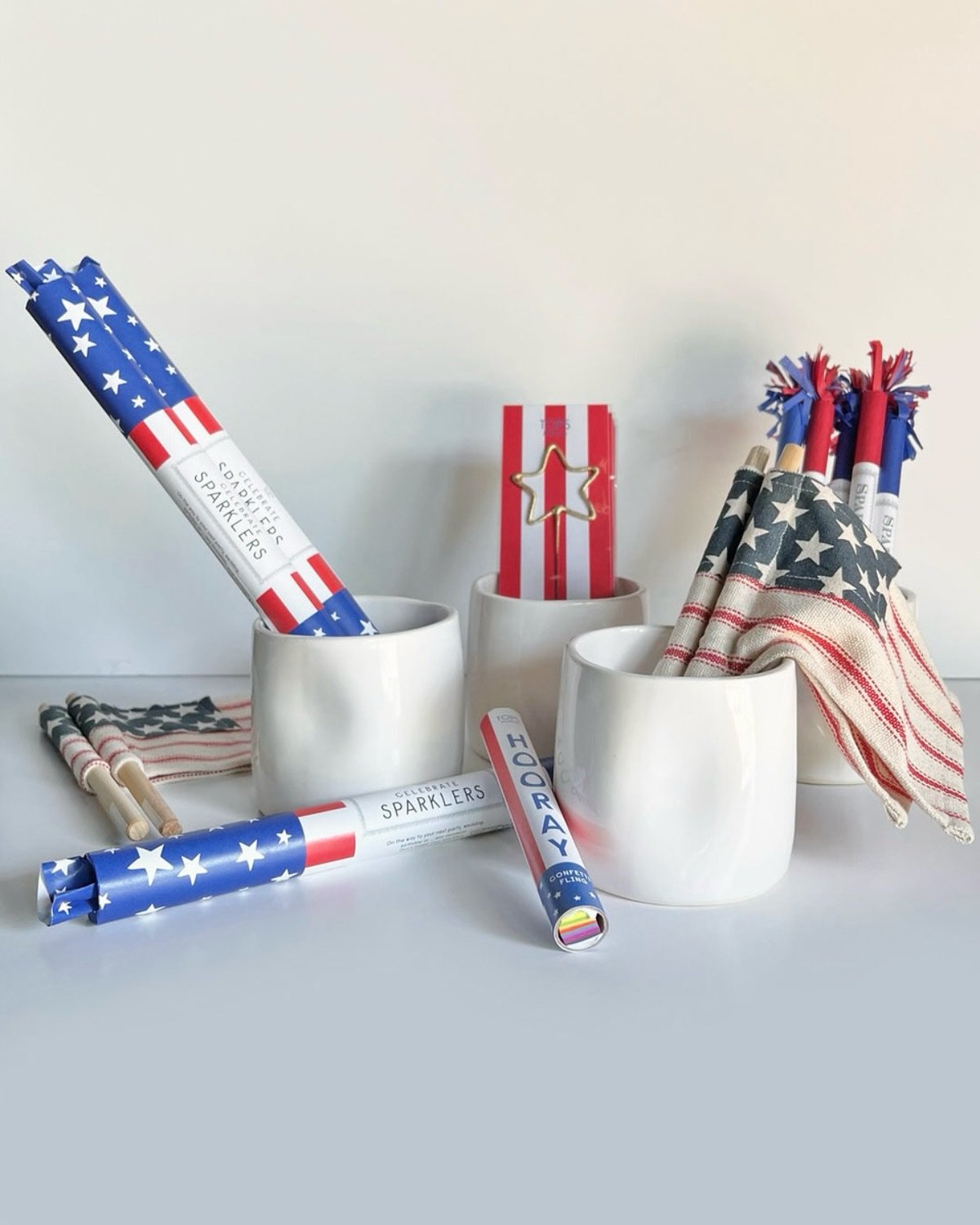 Summertime is sunshine, sparklers and red, white &amp; blue all over!.. Celebrate Independence Day in style 🇺🇸