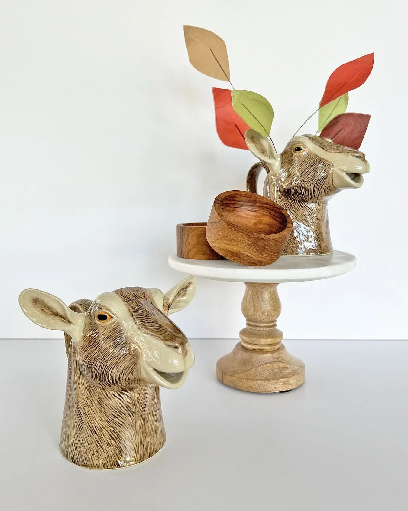 The @quail_ceramics billy goat jug is quite the catch. . . we&rsquo;re down to the last one!