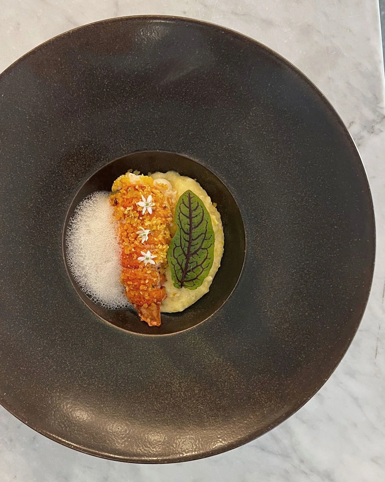 A First Course at Bacchanalia &mdash; Maine Lobster, Polenta, Corn with Lemon Verbena