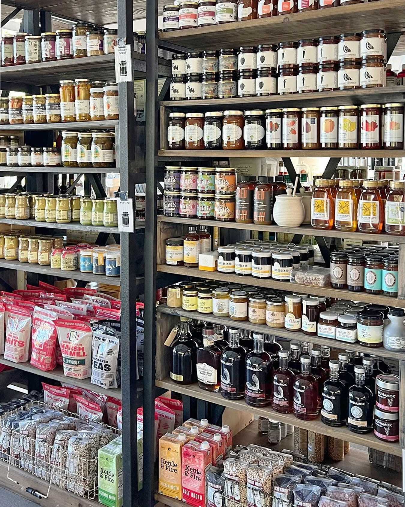 The market is stocked with all kinda of goods for the weekend!