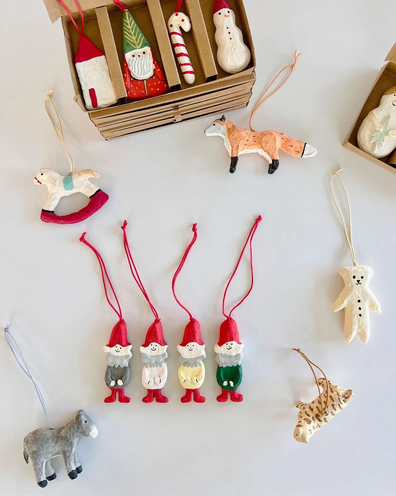 The most charming paper mache ornaments from Japan have arrived at Star for the holidays!