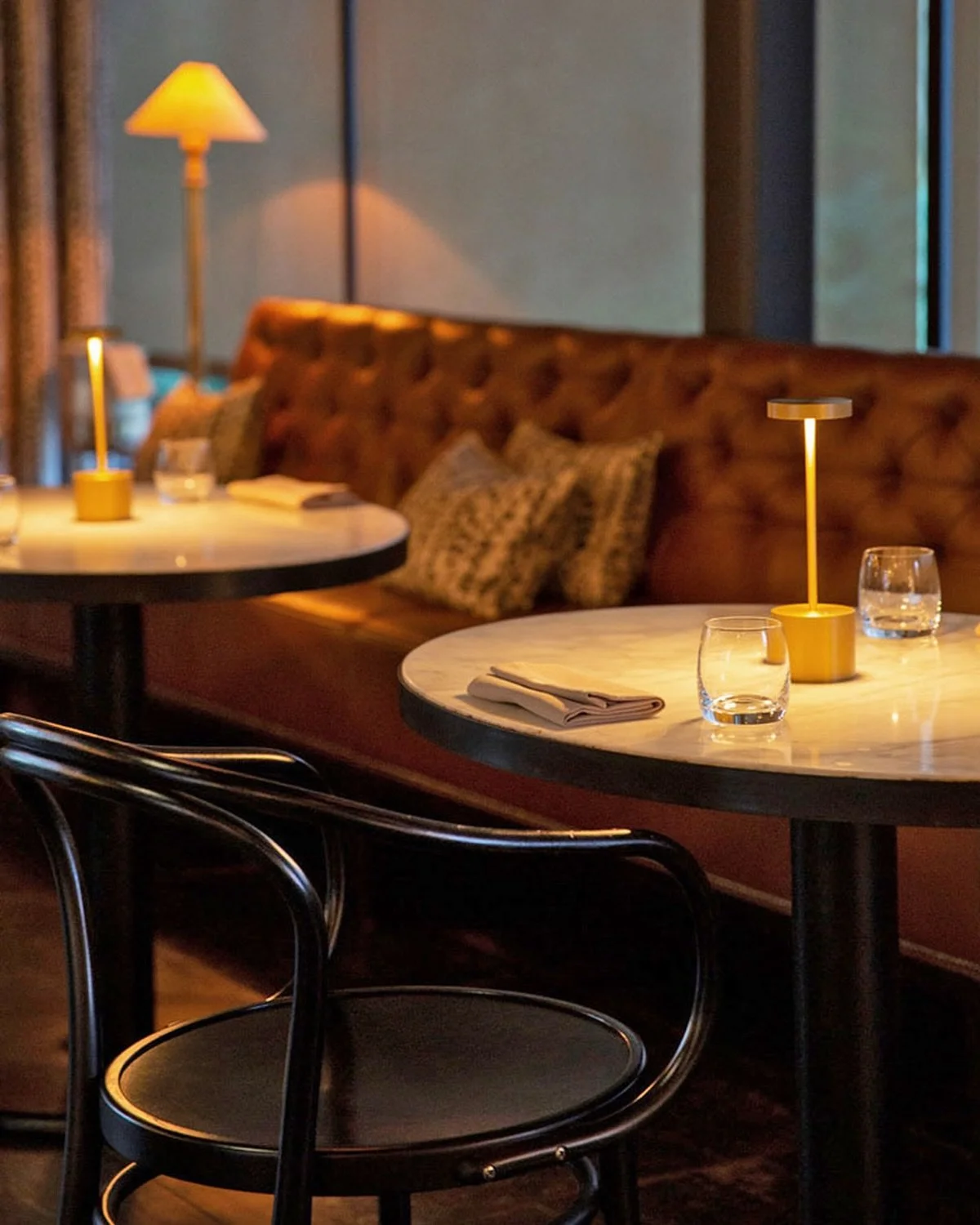 A cozy spot inside Bacchanalia&rsquo;s dining room - 

The link for reservations is in our profile!