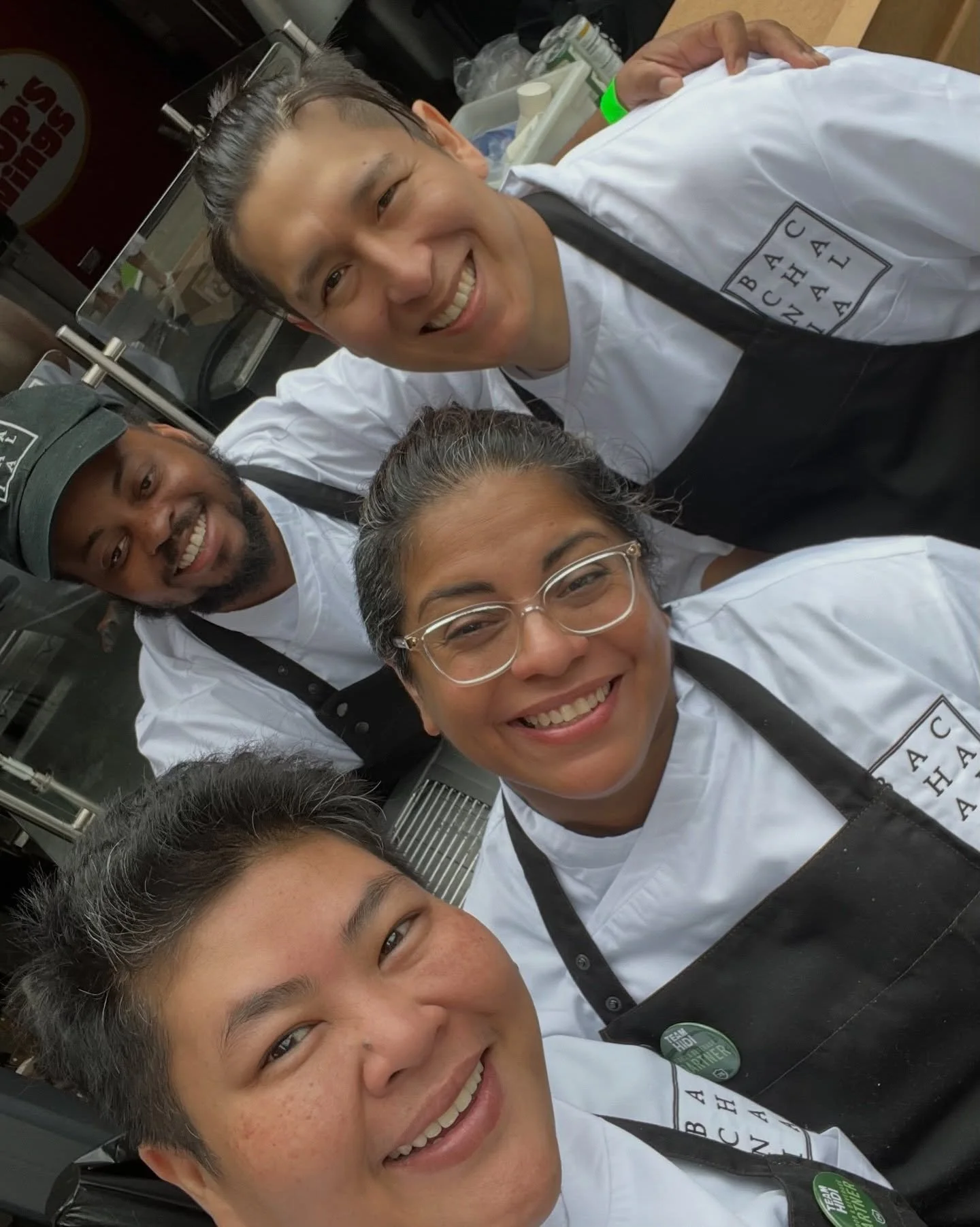 Smiling faces - Team Bacchanalia at @givingkitchen TEAM HIDI event! #teamhidi