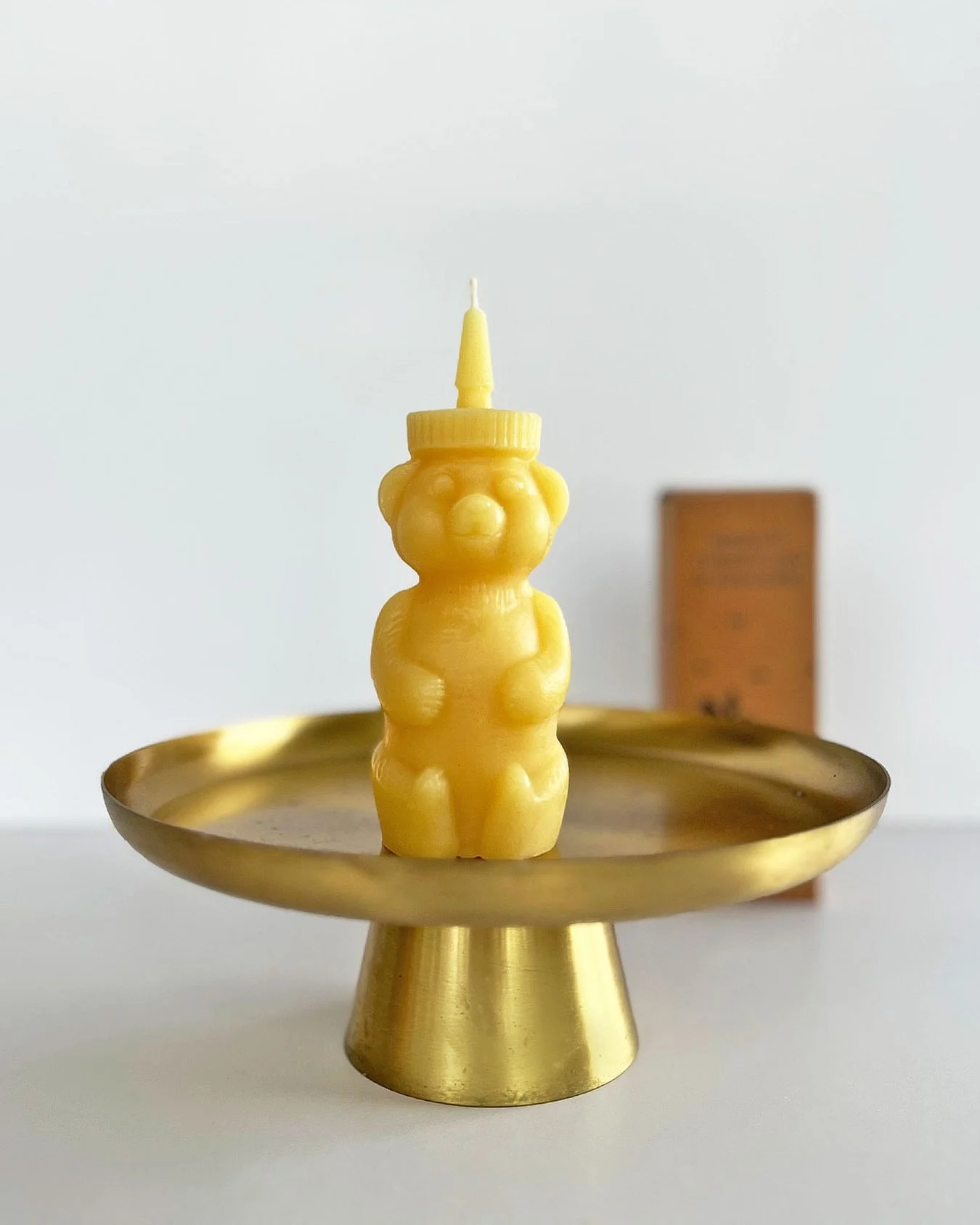 Pure beeswax candle from @happyorganics.co  are in the market - This honey bear is adorable!