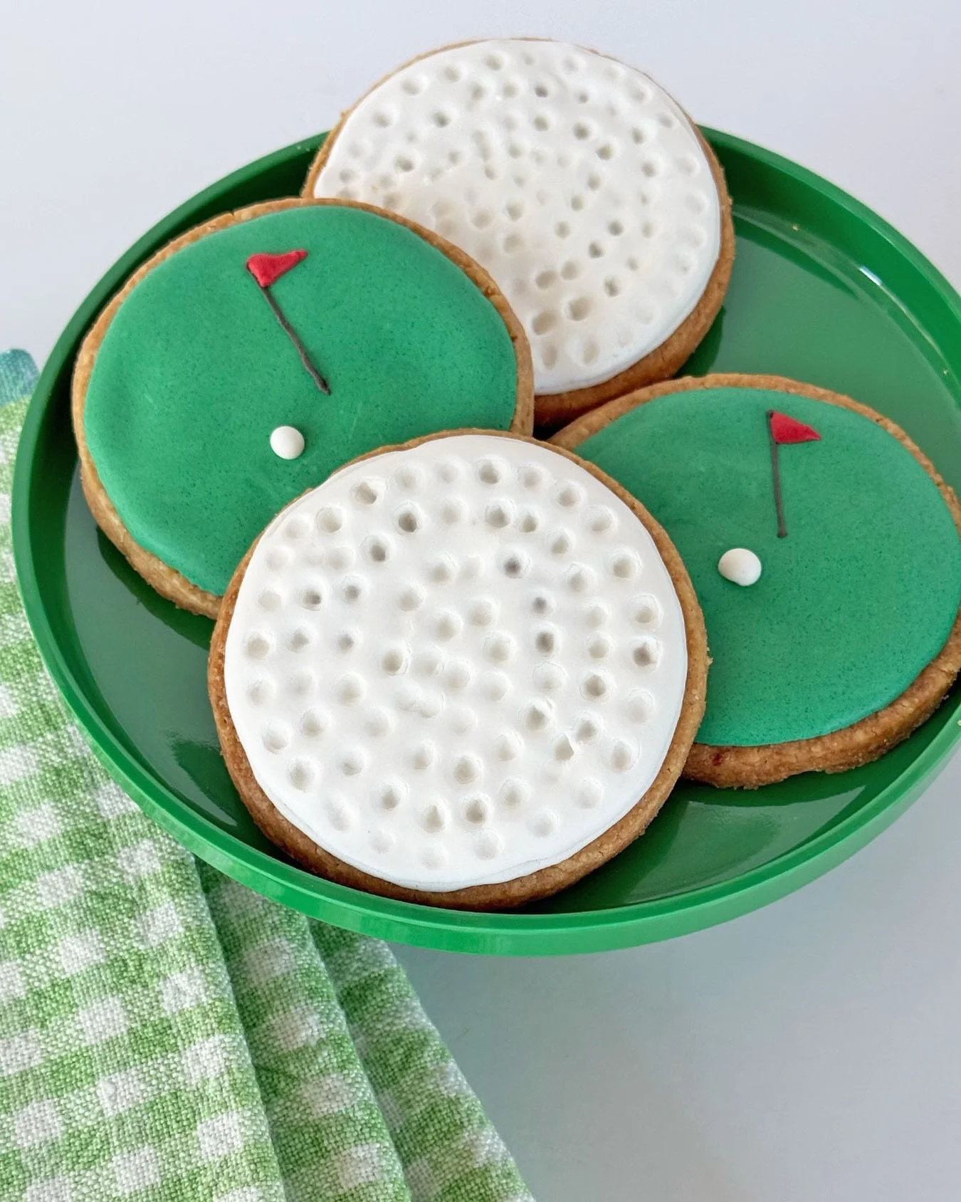 Master&rsquo;s themed, iced shortbread cookies in the bakery case this weekend! ⛳️