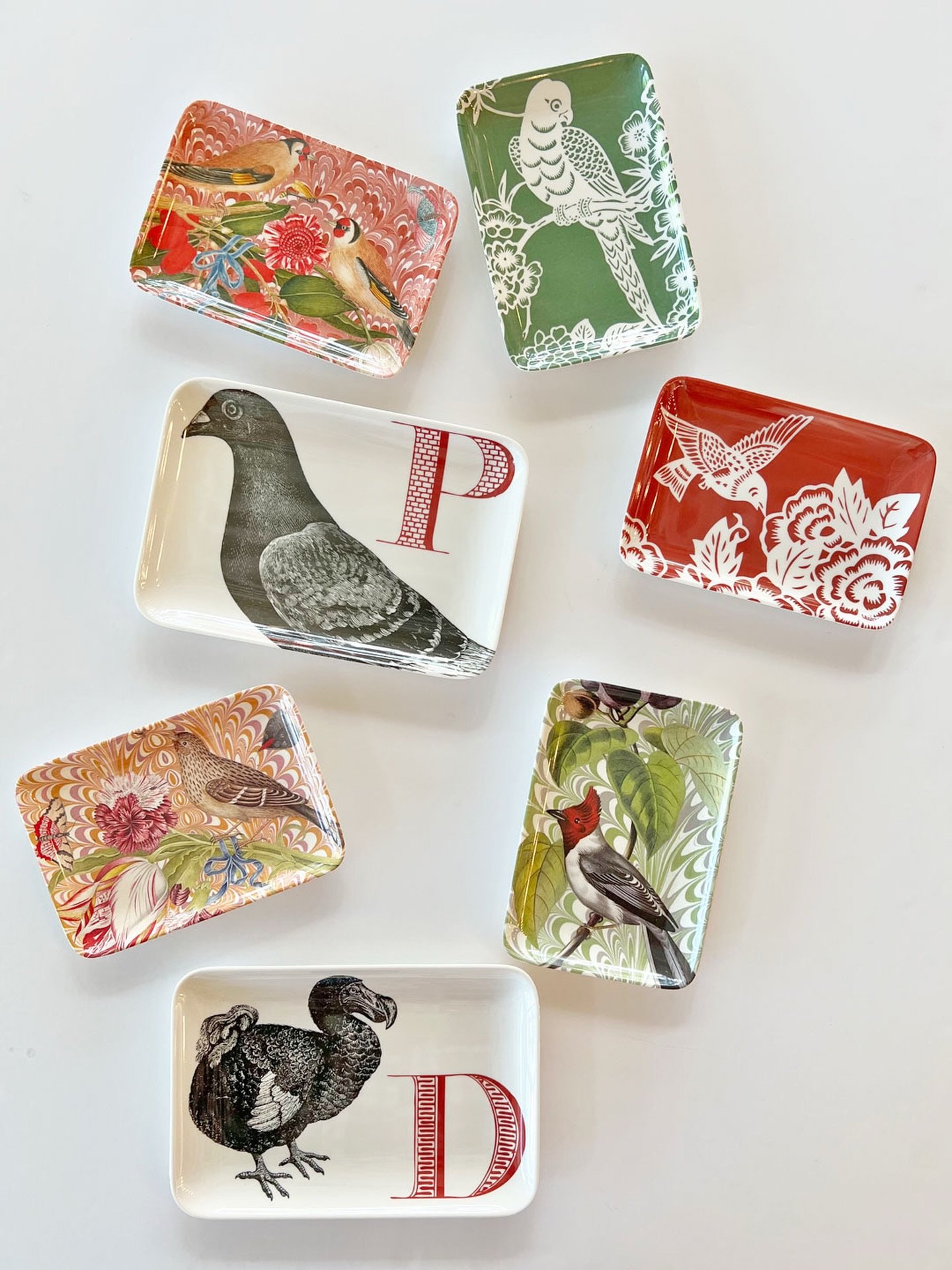 New melamine trays have landed at Star - Bird illustrations for spring!