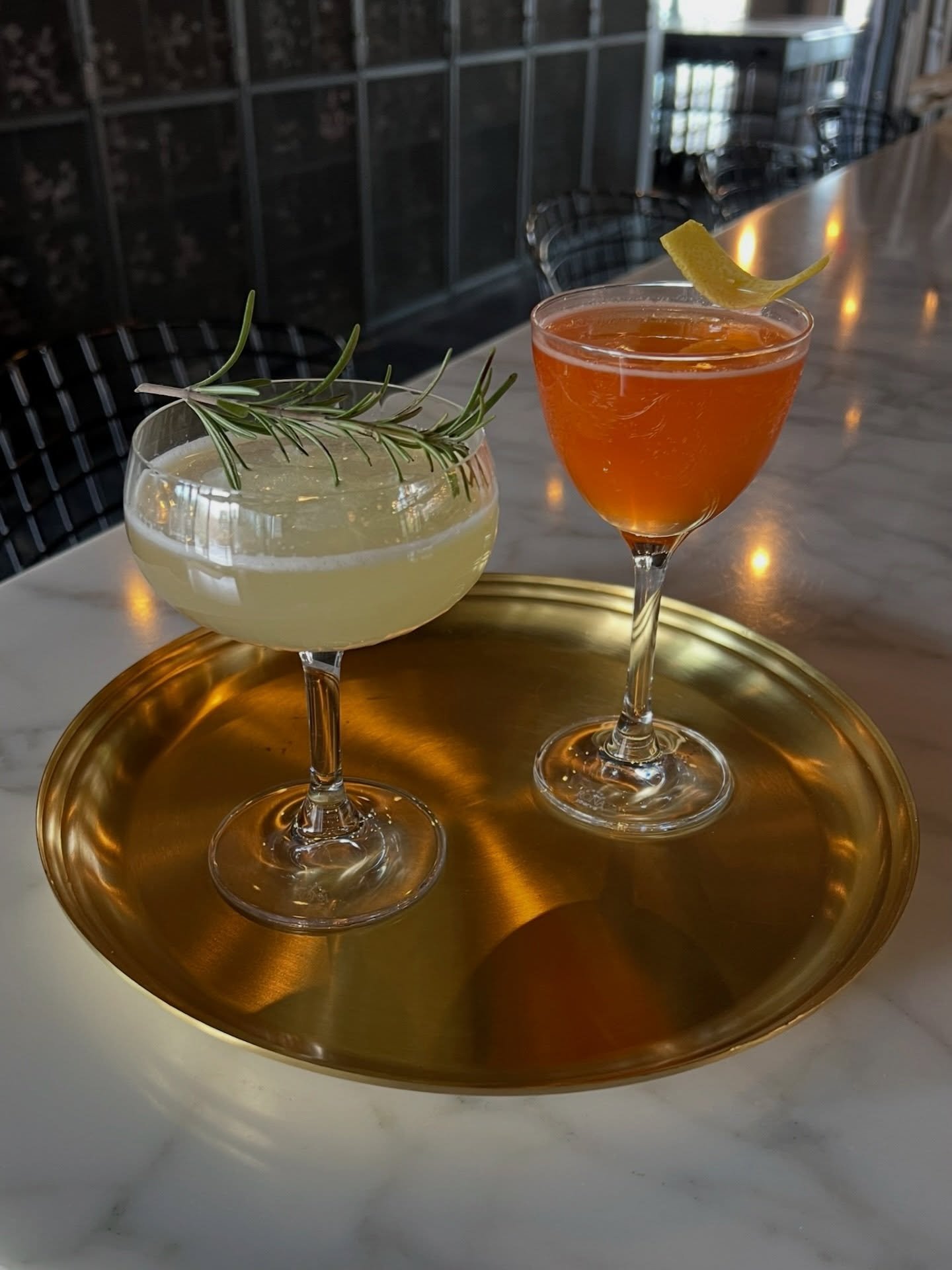 Something for everyone - 
A zero proof cocktail EVERGREEN, Bare tequila, rosemary, agave and lime. 
A scratch cocktail PANIC AT THE PISCO, pisco, aperol and pamplemousse.