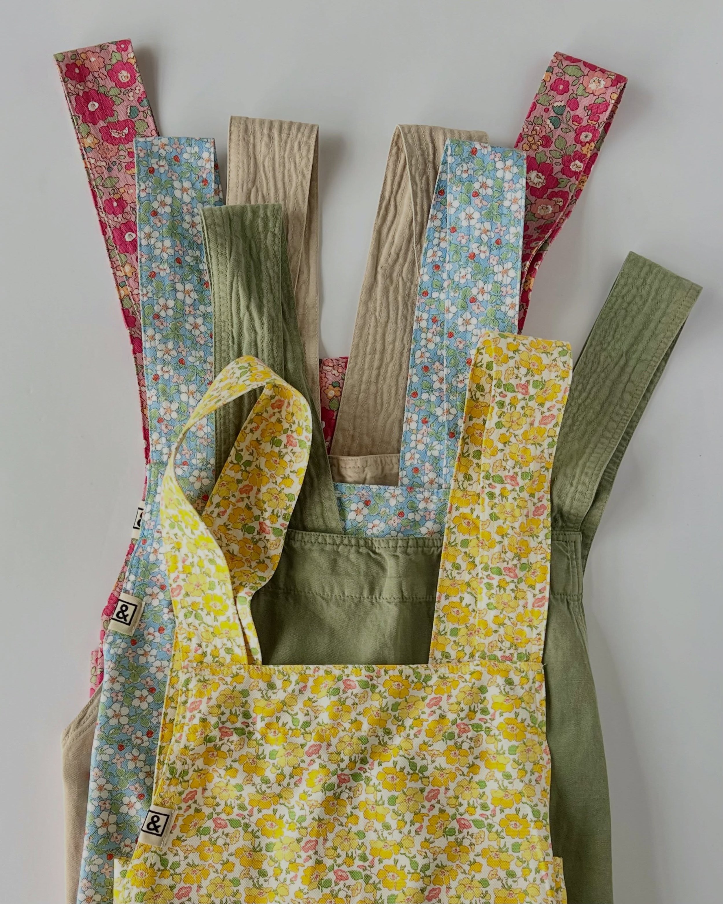 A new collection of @hedleyandbennett aprons arrived in a mix of bright spring patterns!