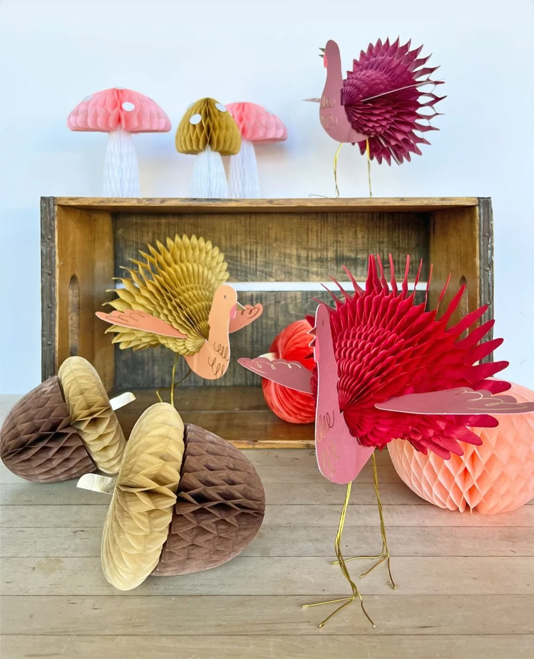 All kinds of cute decorations landing at Star Provisions Market - This honeycomb paper set is a favorite! 🍁
