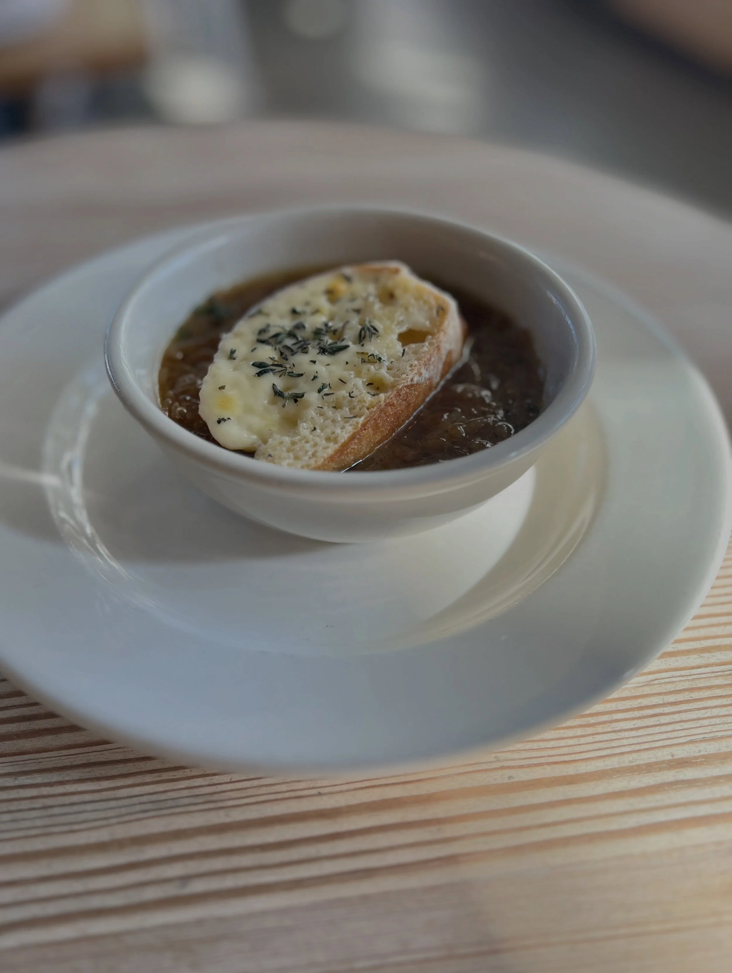 Today is the perfect day for a bowl of Chef Tom&rsquo;s french onion soup!.. NOW SERVING