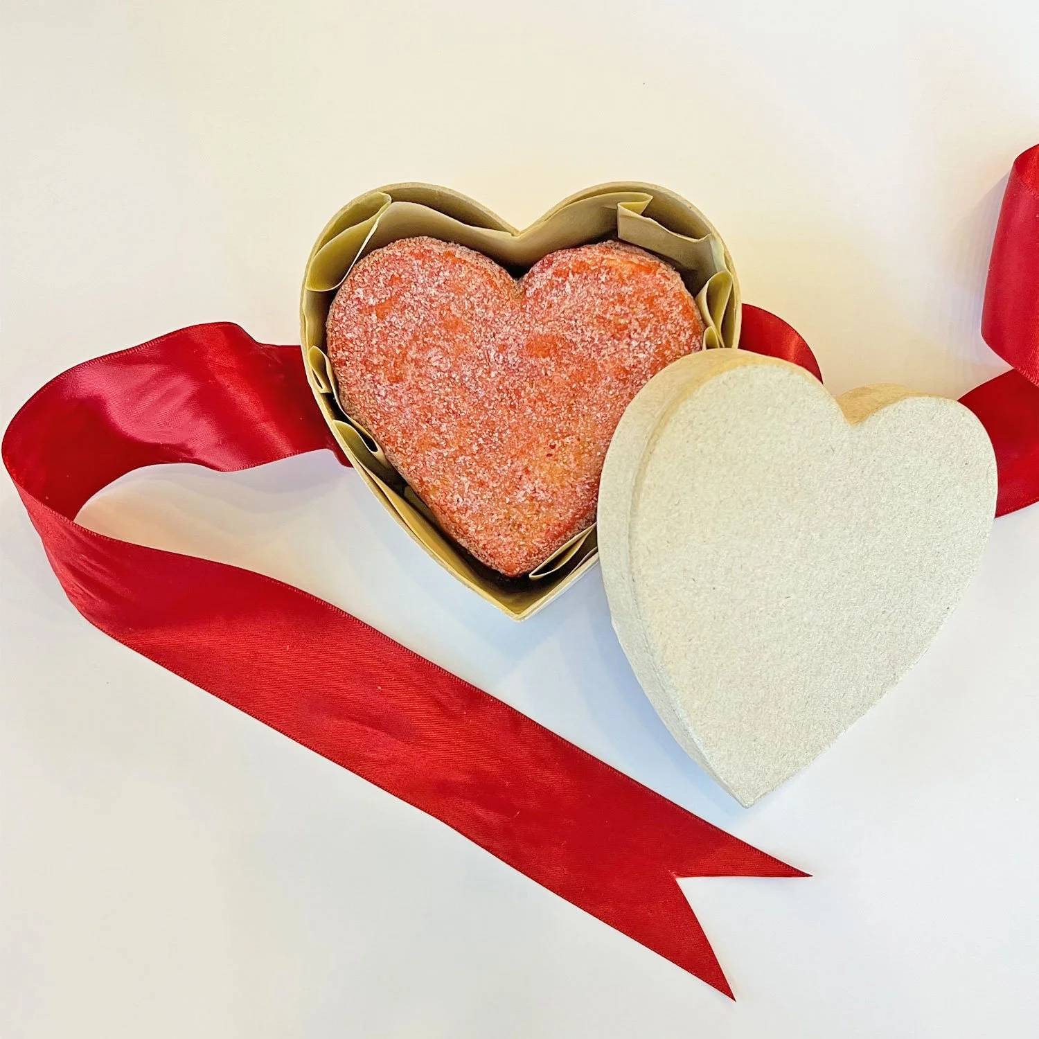 Valentine's Day Heart Shaped Cookie Boxes - Sugar Strawberry Shortbread Hearts
