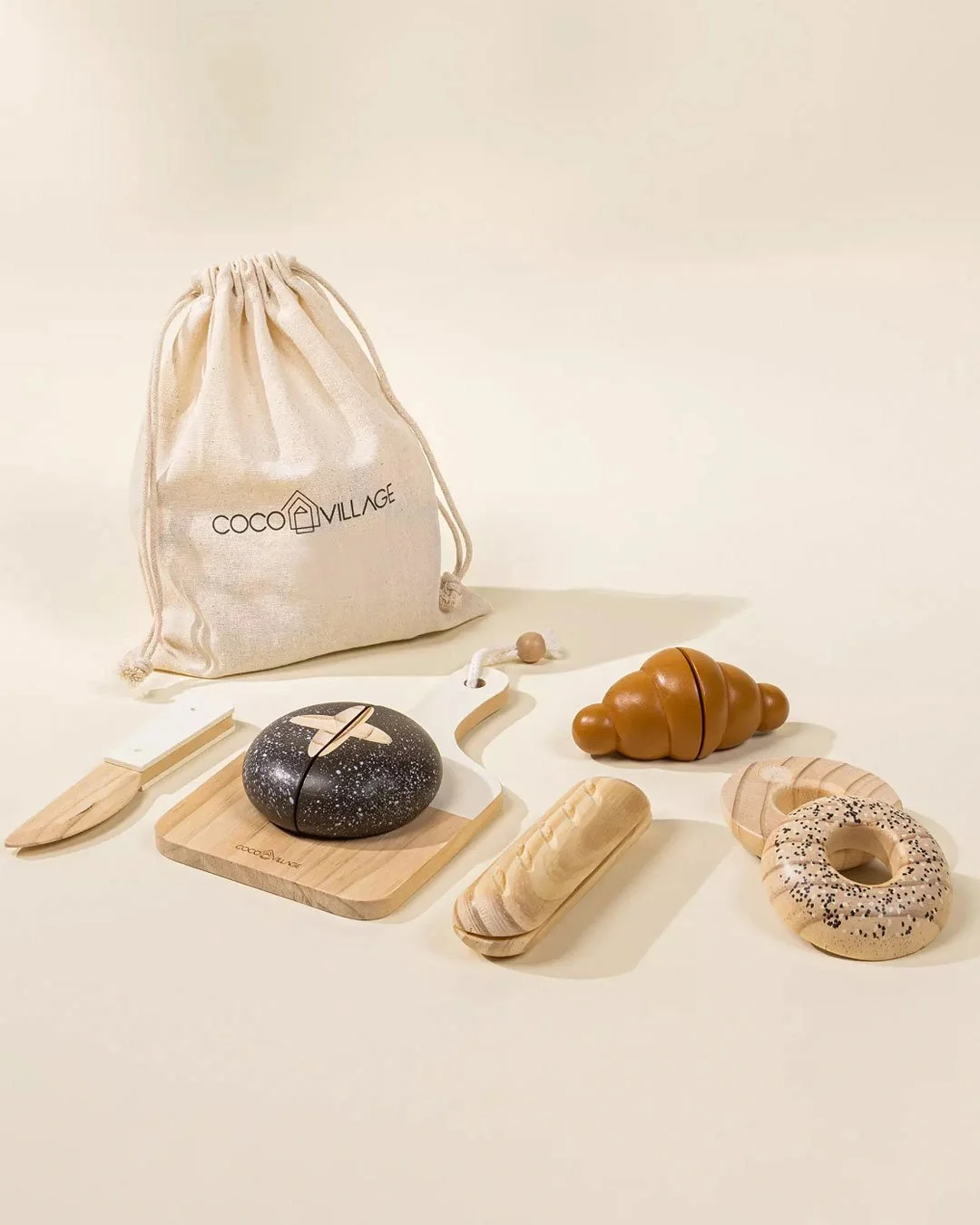 Coco Village Kid's Wooden Foodie Play Set - Bakery