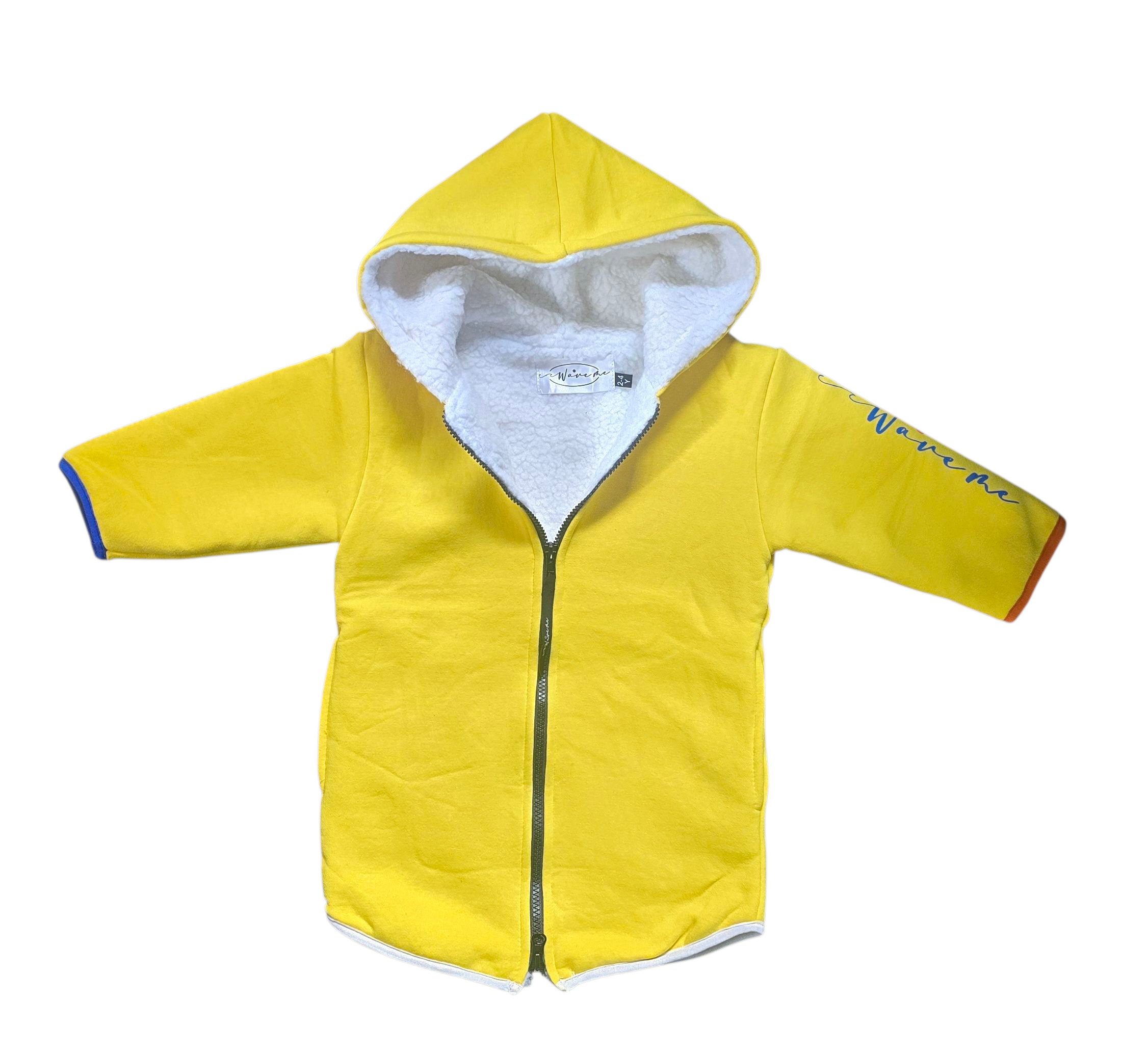 Bright Yellow kids warm robe by WaveMe