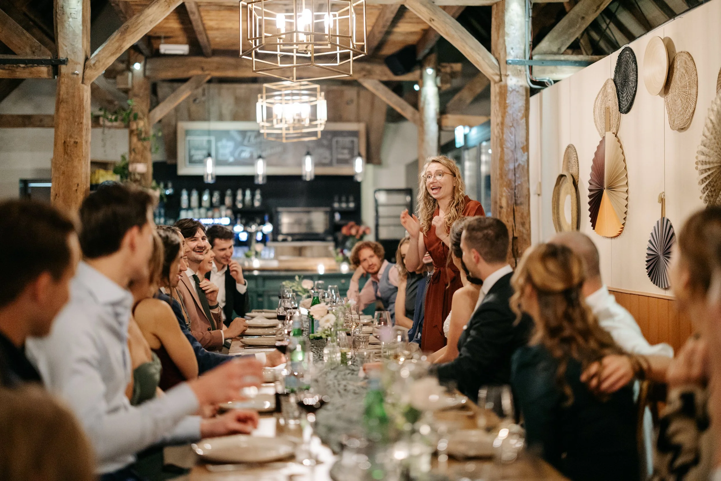   Speech tijdens het diner op de trouwlocatie Kasteelhoeve Geldrop    