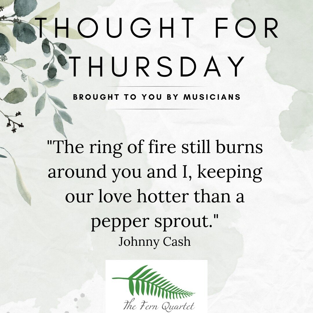 Our thought for this Thursday, comes curtesy of Mr Johnny Cash - &quot;The ring of fire still burns around you and I, keeping our love hotter than a pepper sprout.&quot;

#thoughtforthursday #weddinginspiration #weddingideas #weddingquotes #love #joh