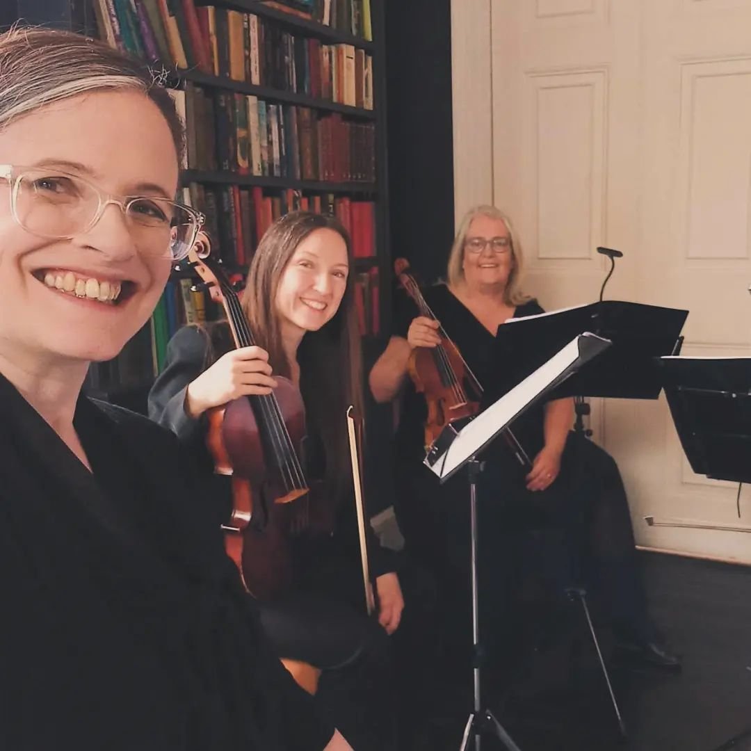 Today we played at @saltmarshehall for the wedding drinks reception of Millie &amp; Pierce. 

We loved playing in their beautiful library and look forward to returning later in the year. 

A big thanks to the staff for being so accommodating and cong