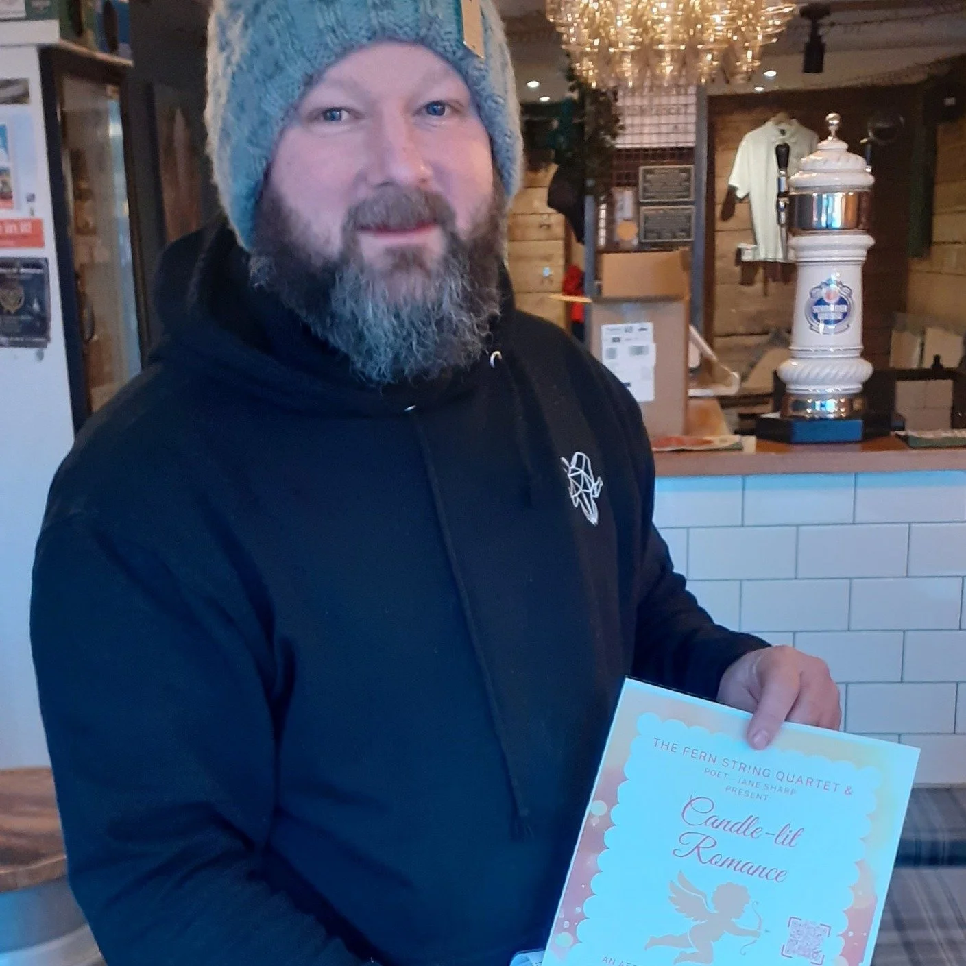 Dave from Penistone tap and brewhouse  was showing us some love today! 💕 

We gave them two free tickets to our concert @Candle-lit Romance  on the 15th of February at Events at St John's 

Are they going to keep them for themselves, or are they goi
