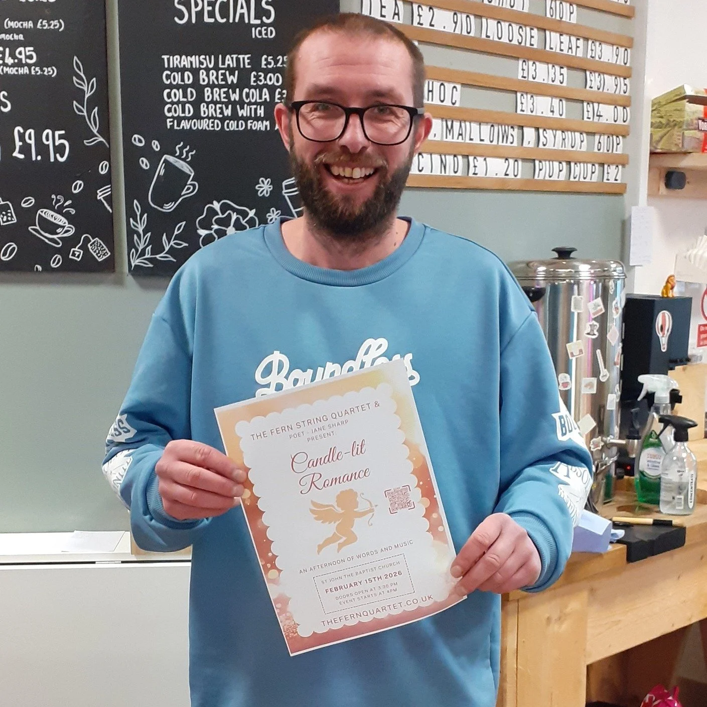 Johnny from @all_is_good_yorkshire  showed us some love today! 💕 

We gave them two free tickets to our concert Candle-lit Romance  on the 15th of February at St johns, Penistone. 

Are they going to keep them for themselves, or are they going to gi