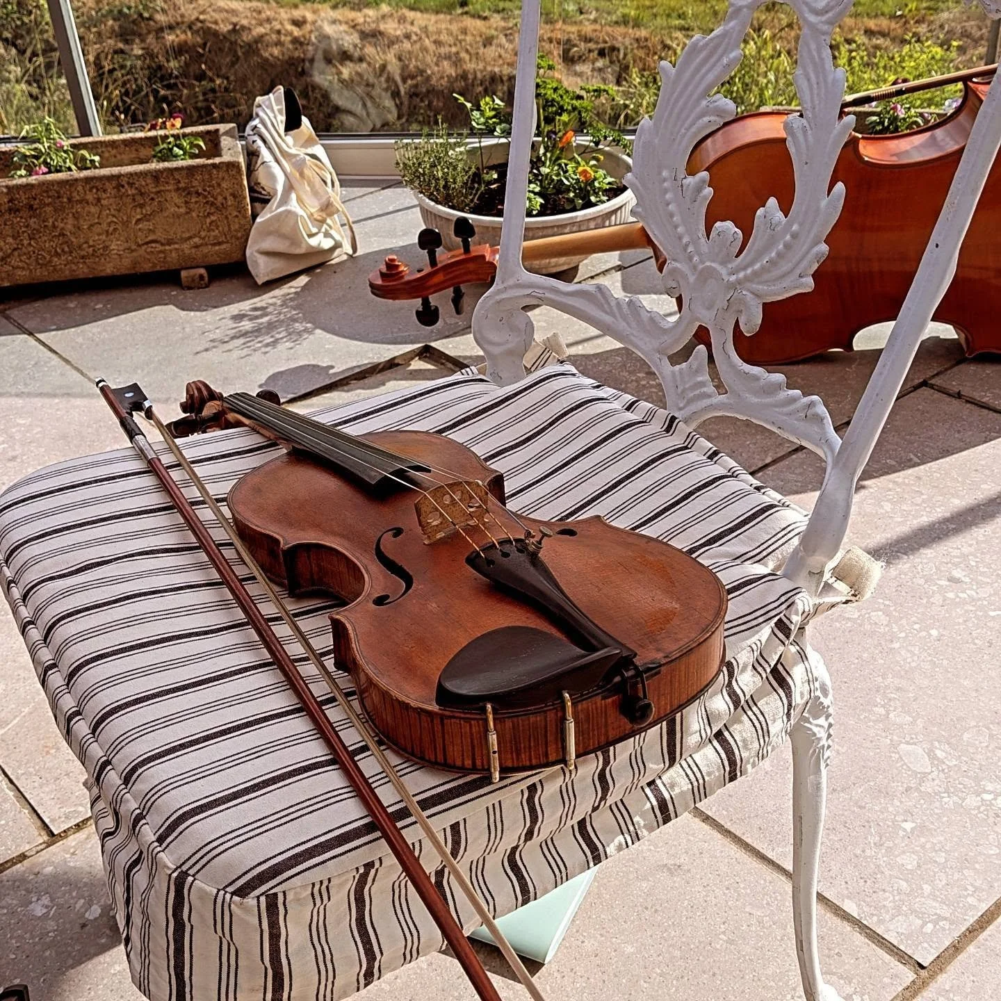 🎻 A 60th birthday with a view! 🥂

Yesterday took us to Flockton, West Yorkshire, where we performed for a fabulous 60th birthday celebration at a beautiful private home.

We played outside on the veranda, overlooking a gorgeous multi-level garden a