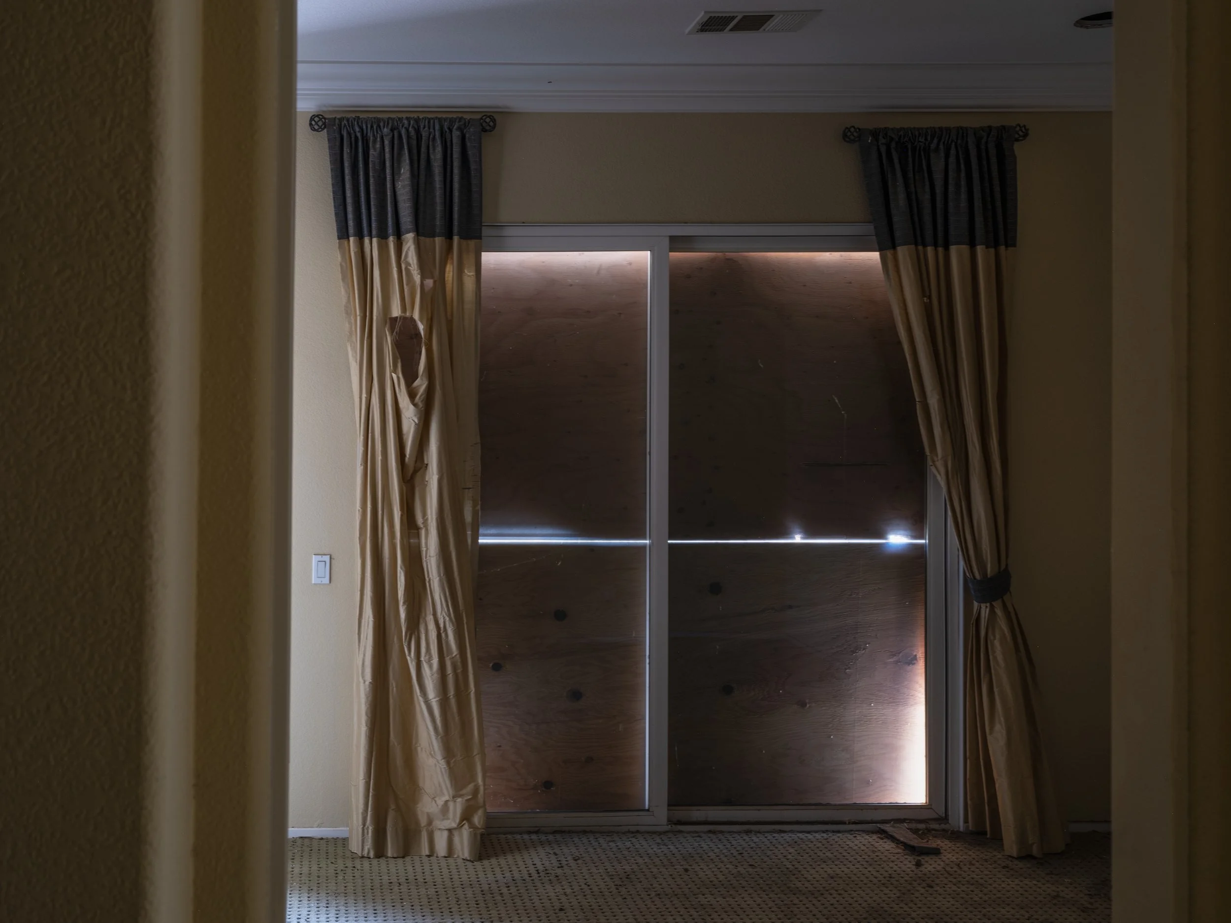 Curtains. 