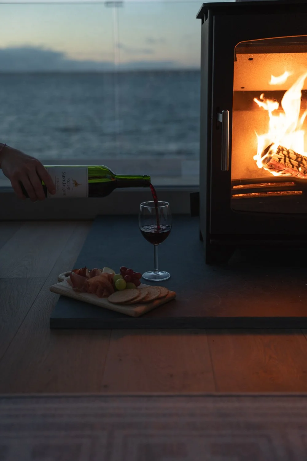 grazing board and red wine by the fire.jpg