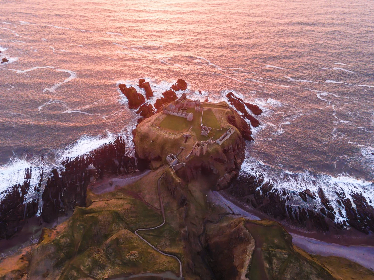 Early morning at Dunnottar castle.